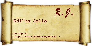 Róna Jella névjegykártya